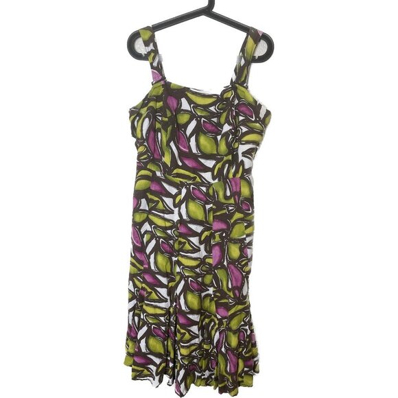 Lane Bryant Linen Blend Pink Green Floral Empire Waist Flare Maxi Dress - Picture 1 of 6